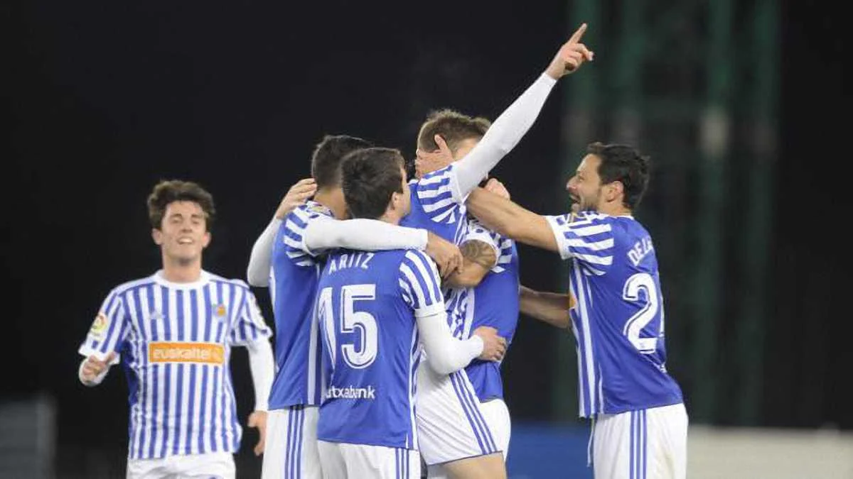 Радость игроков Реал Сосьедад