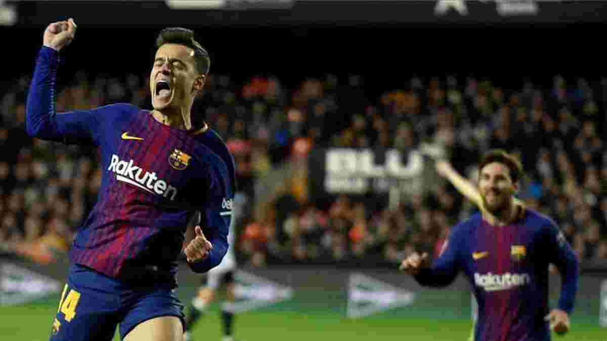 Валенсия – Барселона: Коутиньо забил дебютный гол за каталонский клуб