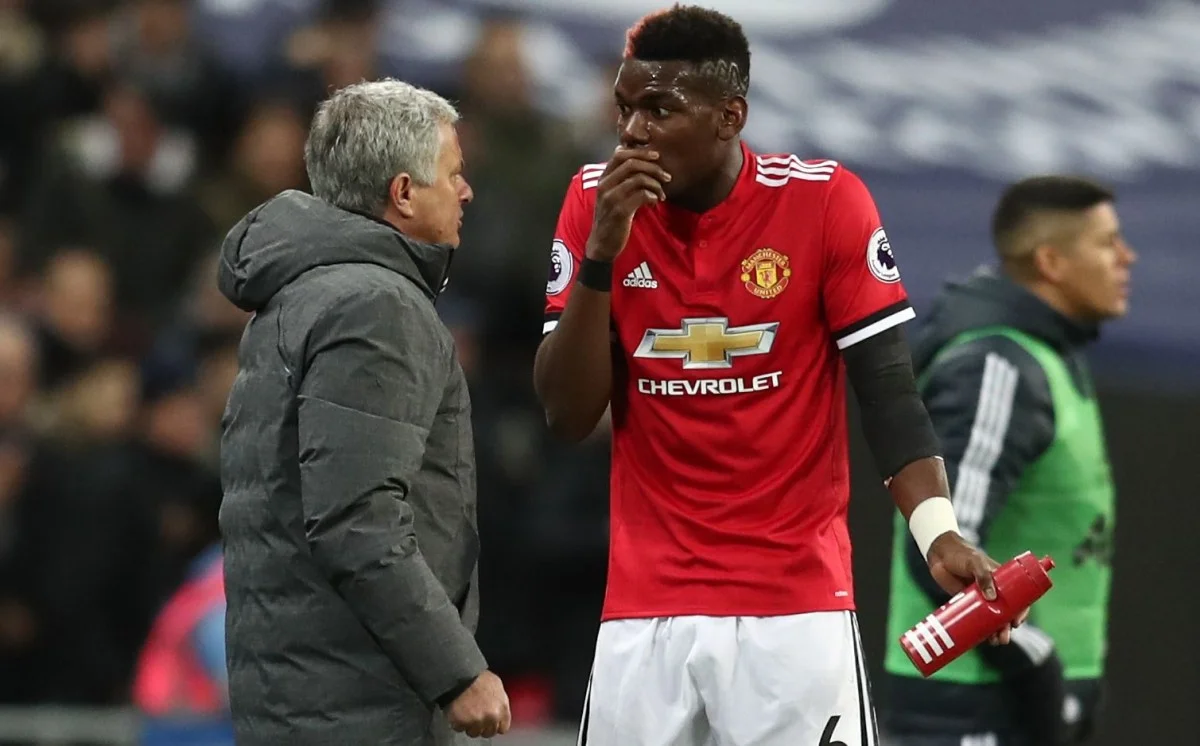 Погба Моуринью во время матча МЮ / Daily Mail