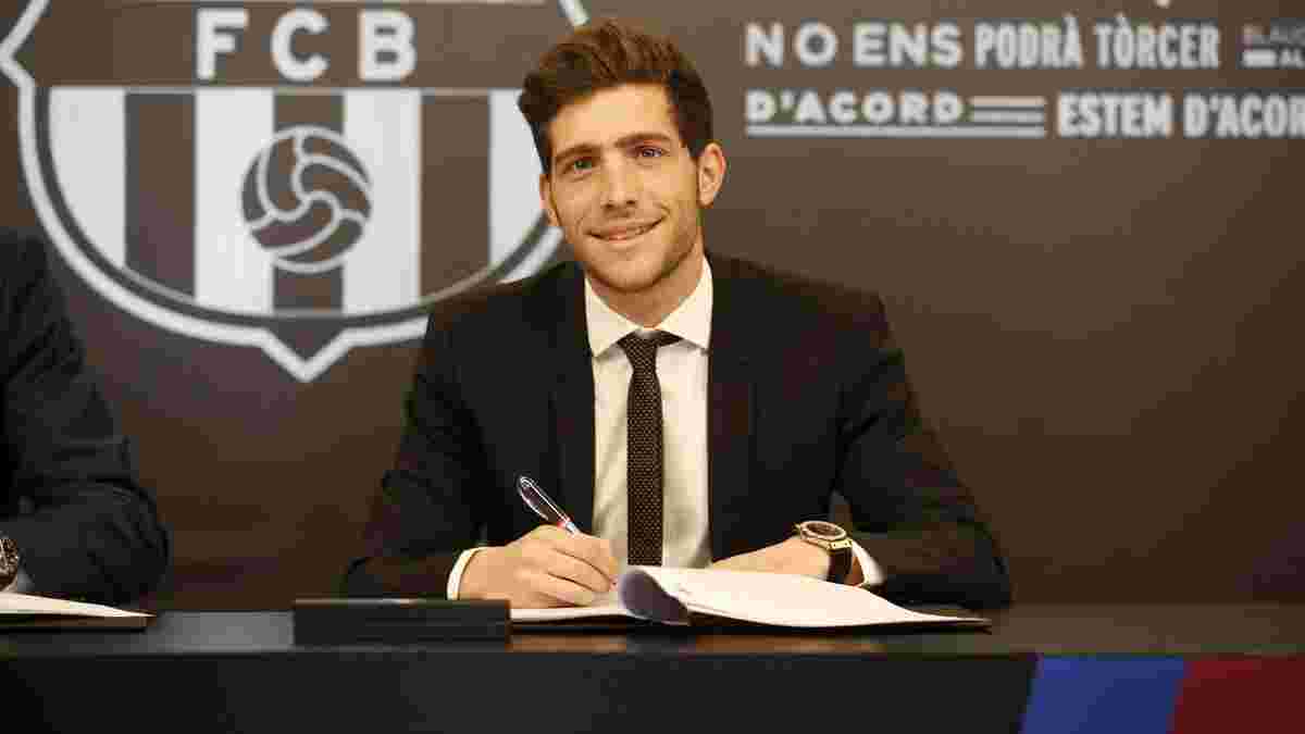 Серхи Роберто официально подписал новый контракт с Барселоной