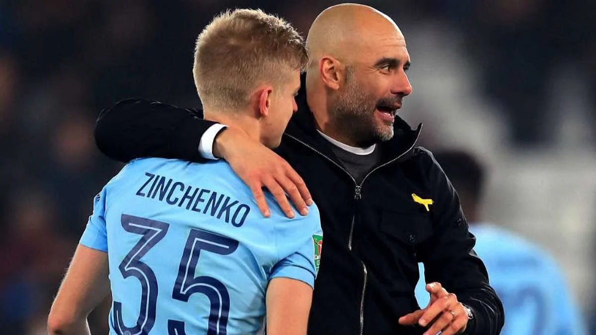 Олександр Зінченко та Хосеп Гвардіола / Getty Images
