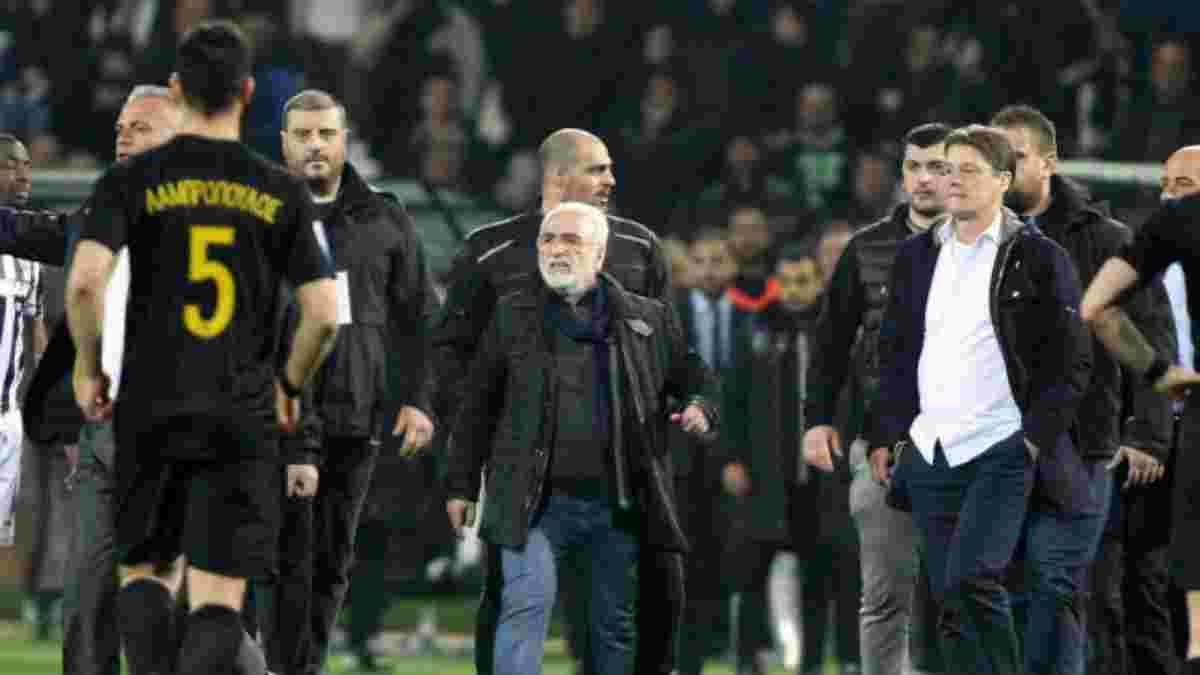 Чемпіонат Греції призупинений на невизначений термін через скандал на матчі ПАОК – АЕК