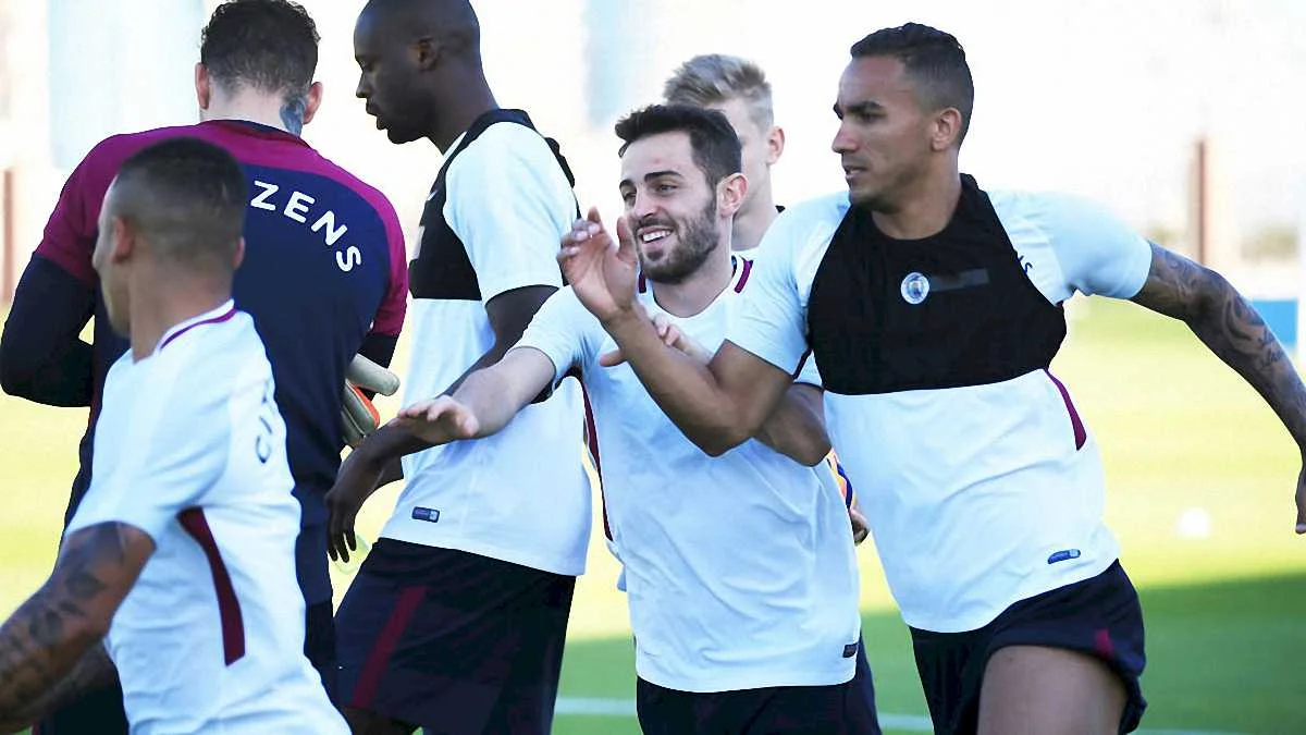 Габріел Жезус, Бернарду Сілва, Даніло та Зінченко на тренуванні в Абу -Дабі