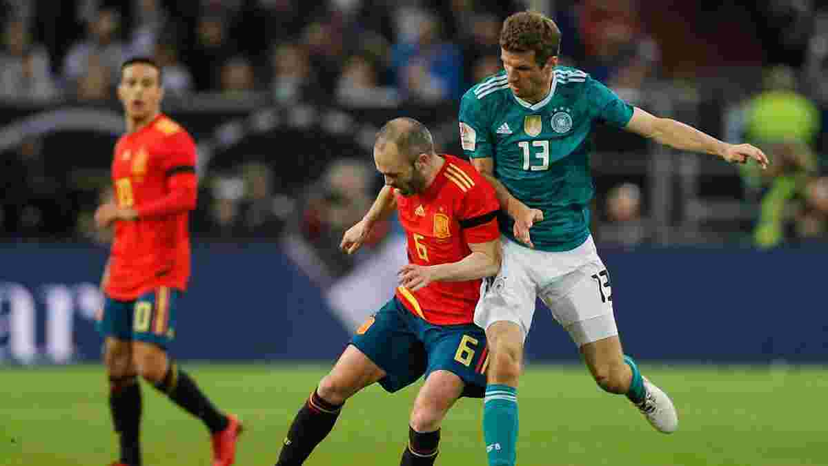Германия – Испания: Иньеста высмеял защиту чемпионов мира своим историческим голевым пасом