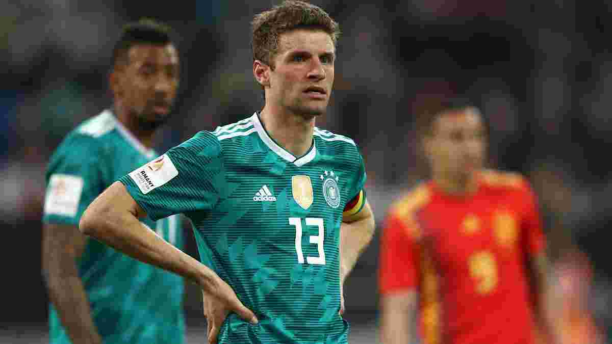 Германия – Испания: Мюллер забил шедевральный гол