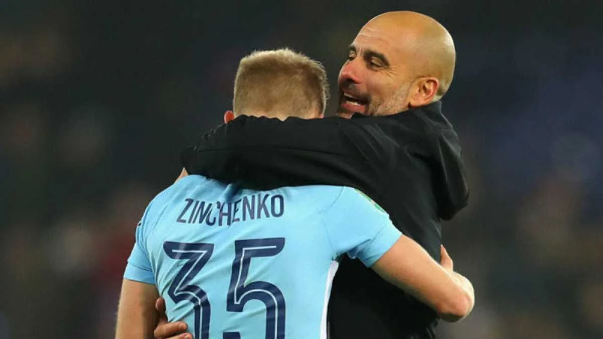 Зінченко та Гвардіола / фото: ФК Манчестер Сіті