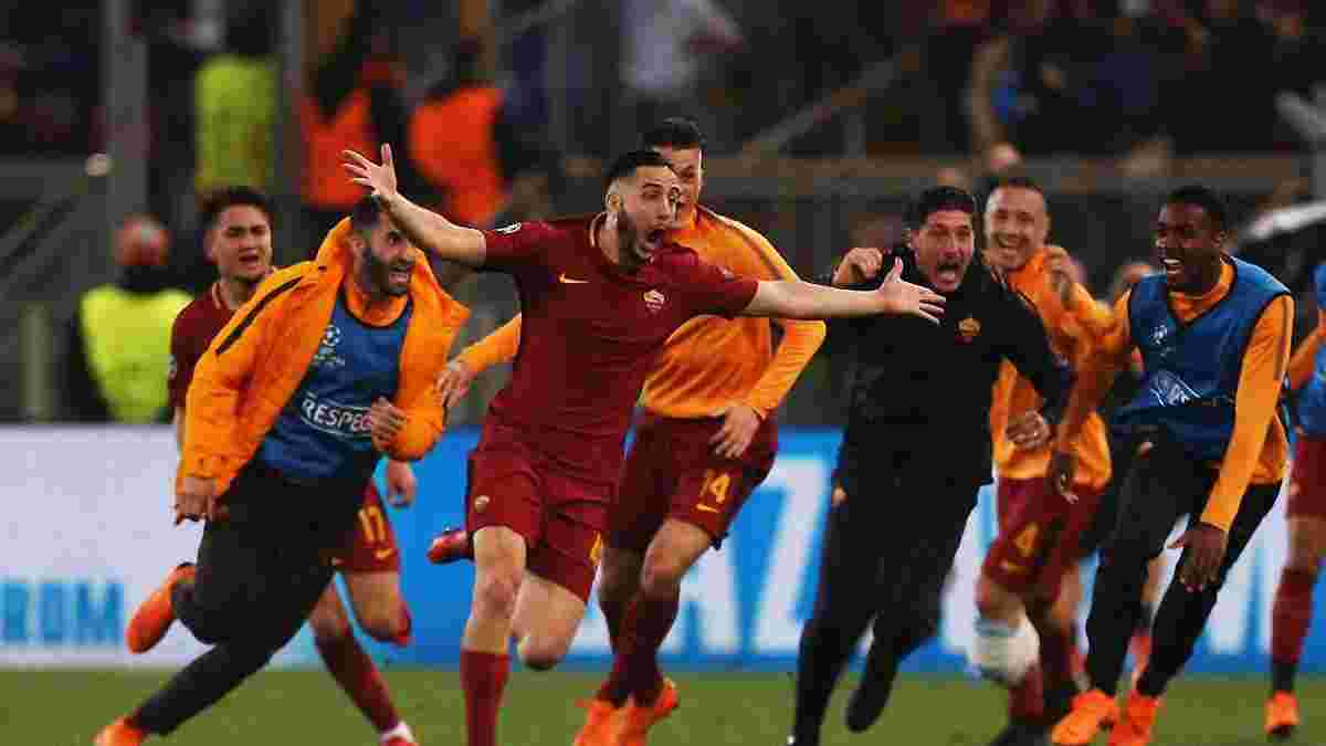Рома феерично отпраздновала победу над Барселоной: танцы и песни в раздевалке и искупавшийся в фонтане президент
