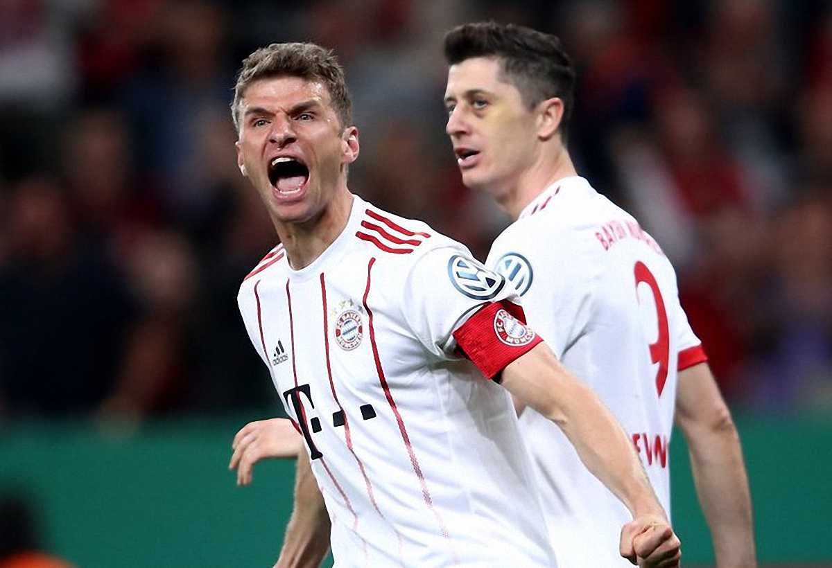 Томас Мюллєр святкує / фото: Twitter ФК Баварія