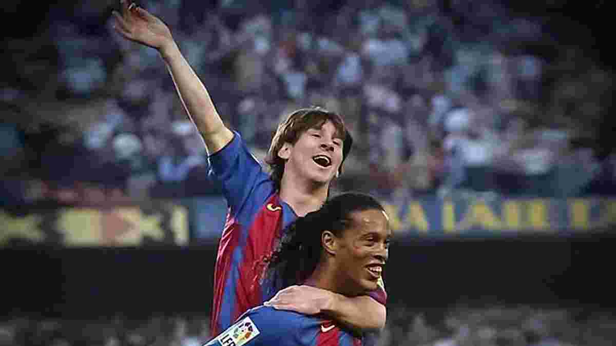 13 лет назад Месси забил первый гол за Барселону с передачи Роналдиньо -  Футбол 24