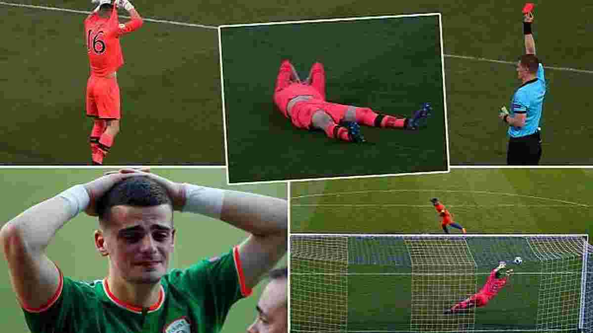 Голкіпера збірної Ірландії вилучили у чвертьфіналі Євро-2018 U-17 після відбитого пенальті та довели до сліз – такого ви ще не бачили