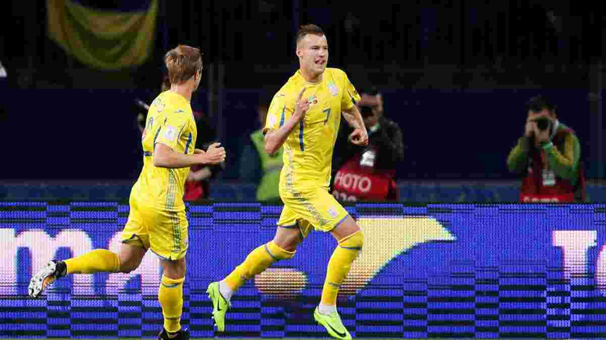 Албания – Украина: Ярмоленко забил свой первый гол в матче, уничтожив с Коноплянкой всю защиту