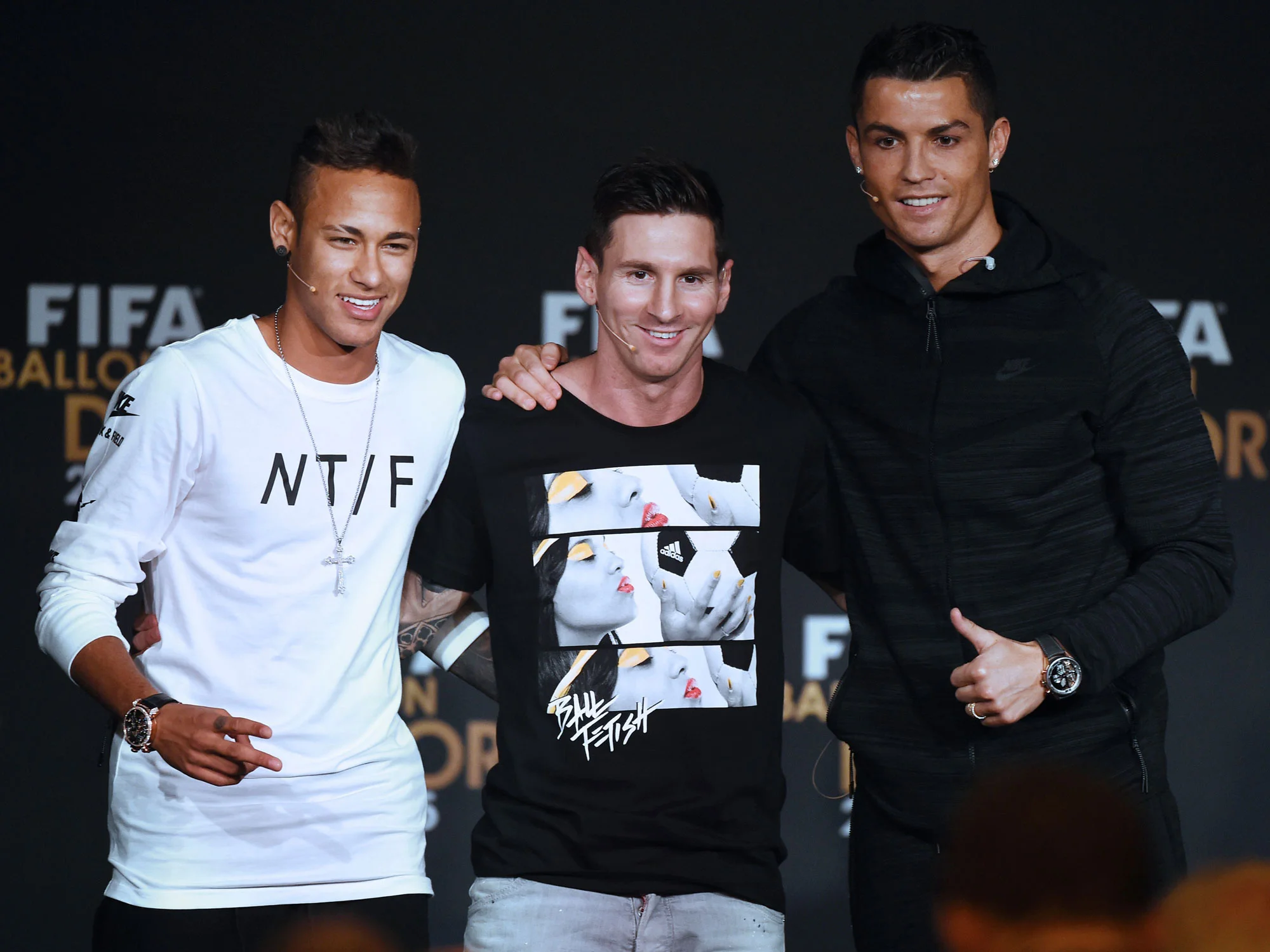 Неймар, Месси и Роналду / Reuters