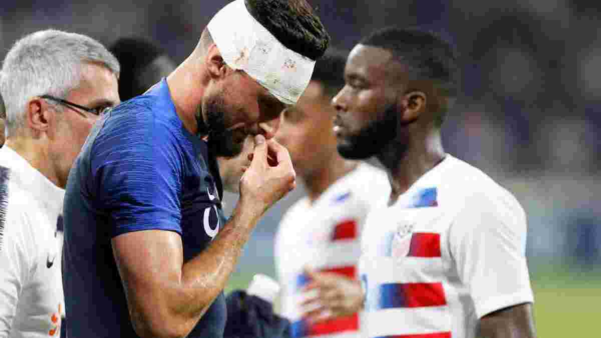 Франция – США: Жиру не доиграл матч из-за травмы головы