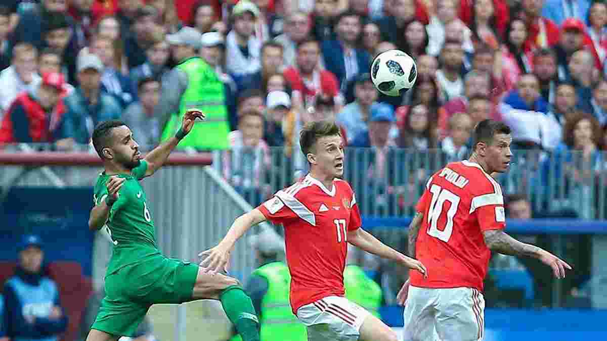 Россия – Саудовская Аравия: пародия на футбол, мировые рекорды и немного красоты в матче ЧМ-2018