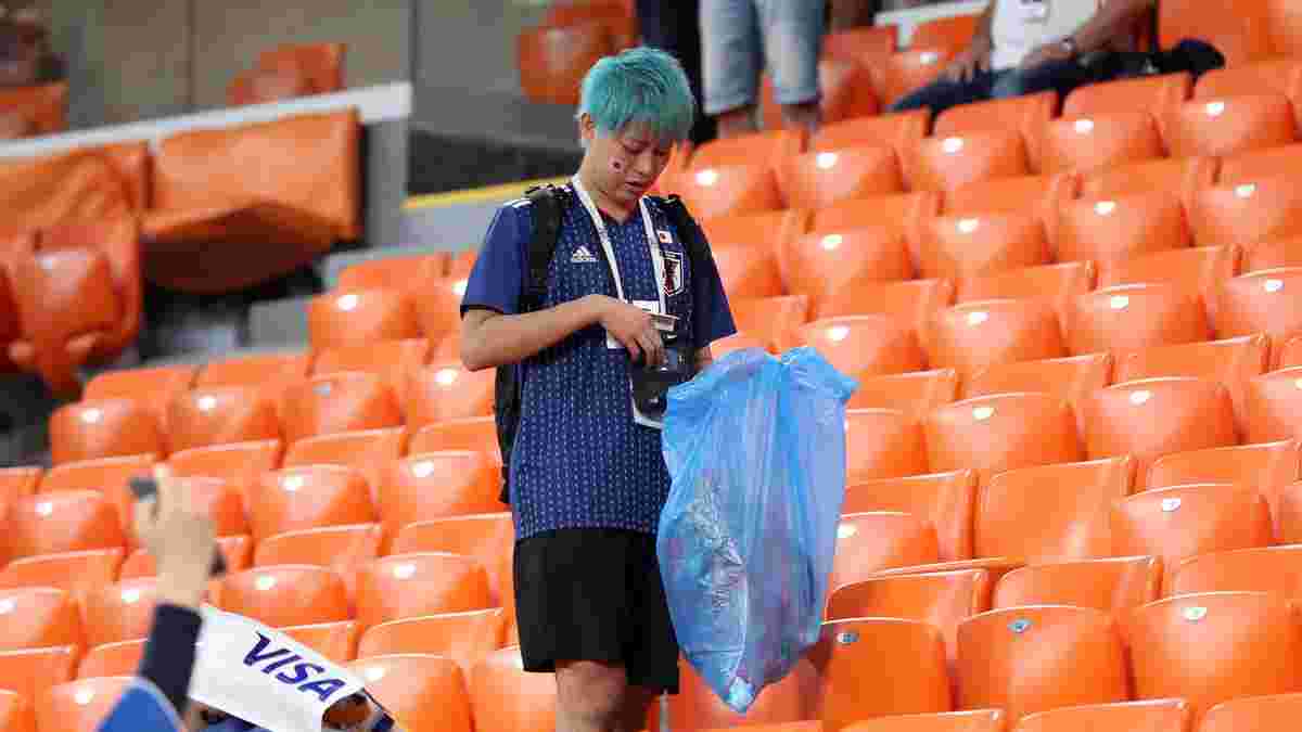 ЧМ-2018: японские болельщики убрали за собой мусор после матча с Сенегалом