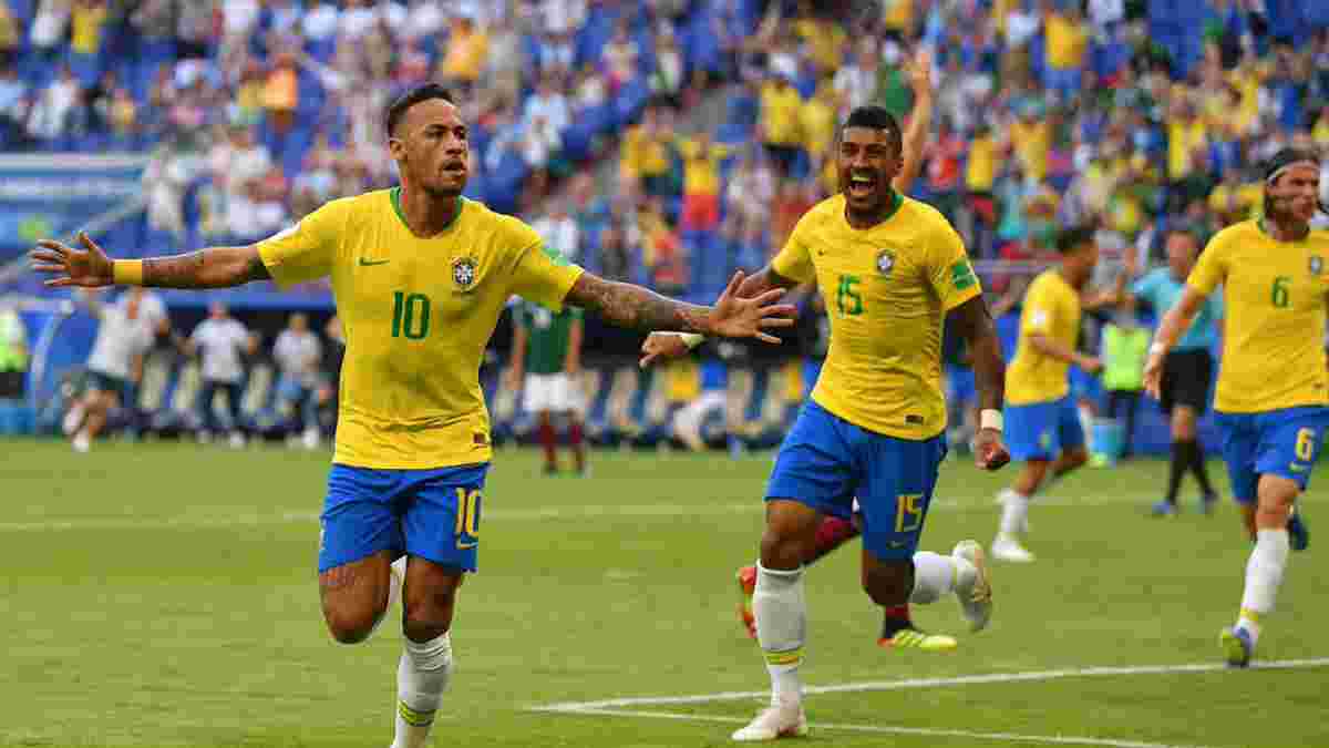 Бразилия – Мексика: Неймар впервые в карьере забил в плей-офф Мундиаля, превзойдя Месси и Роналду