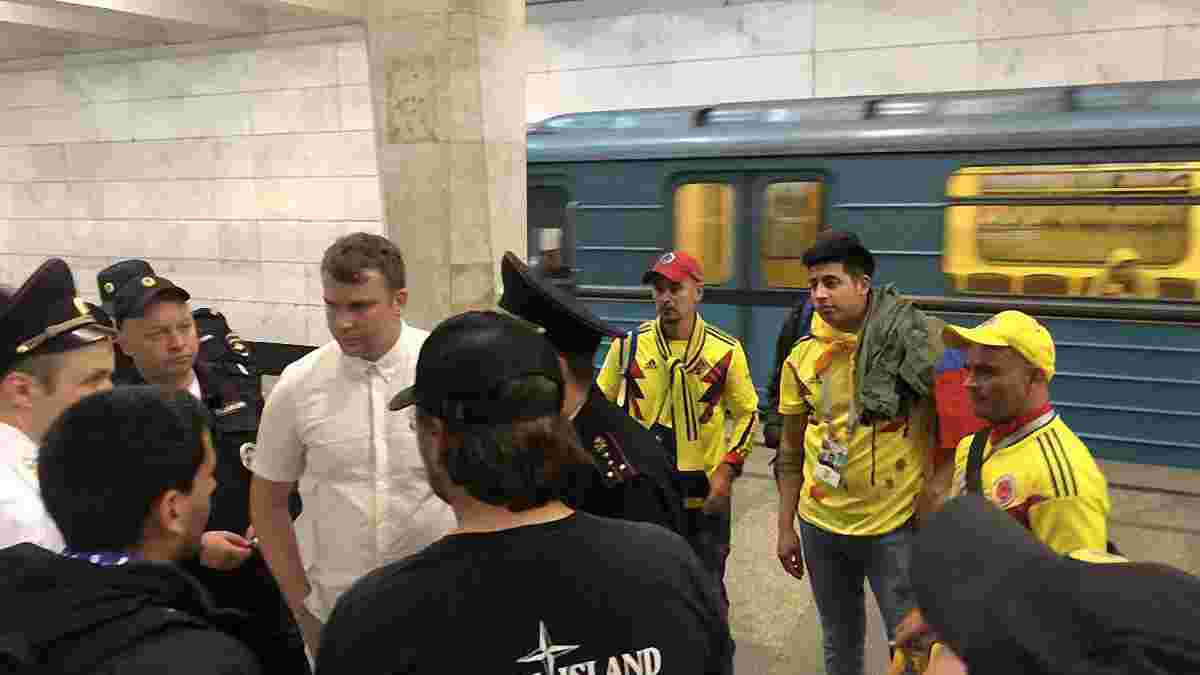 Вболівальники збірних Колумбії та Англії побились в московському метро
