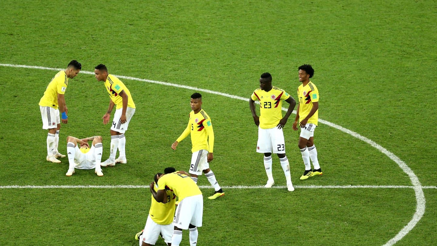 Сборная Колумбии после поражения от Англии / Фото: FIFA