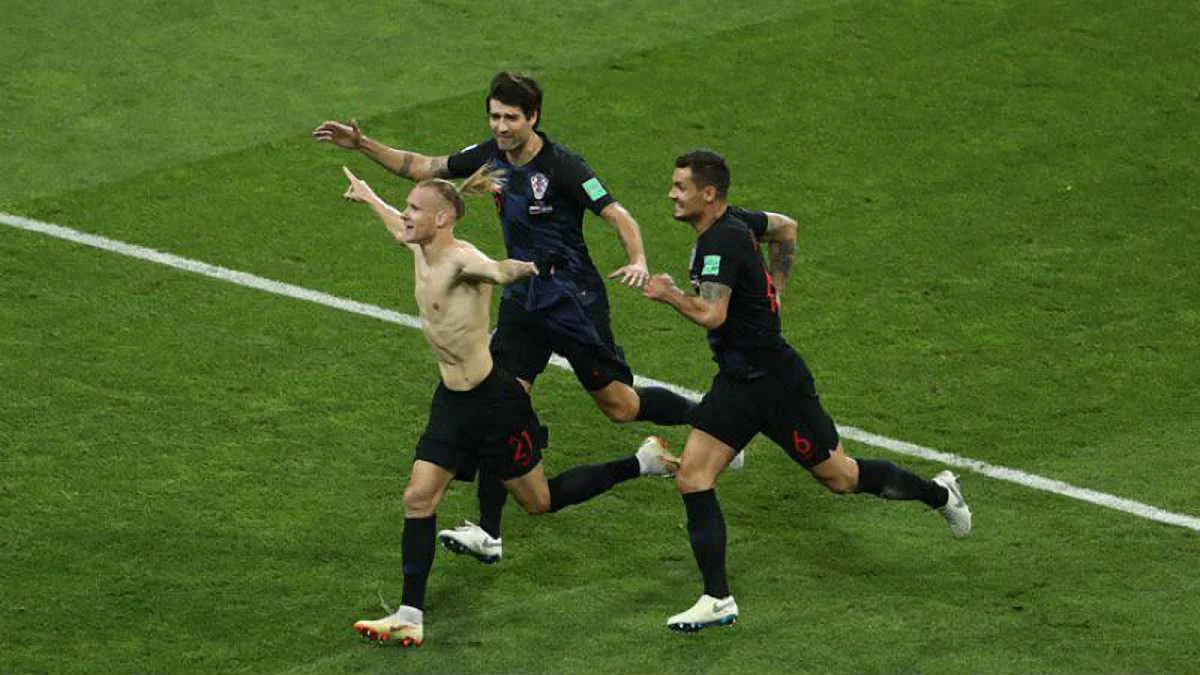 Домагой Вида (слева) / фото: твиттер сборной Хорватии