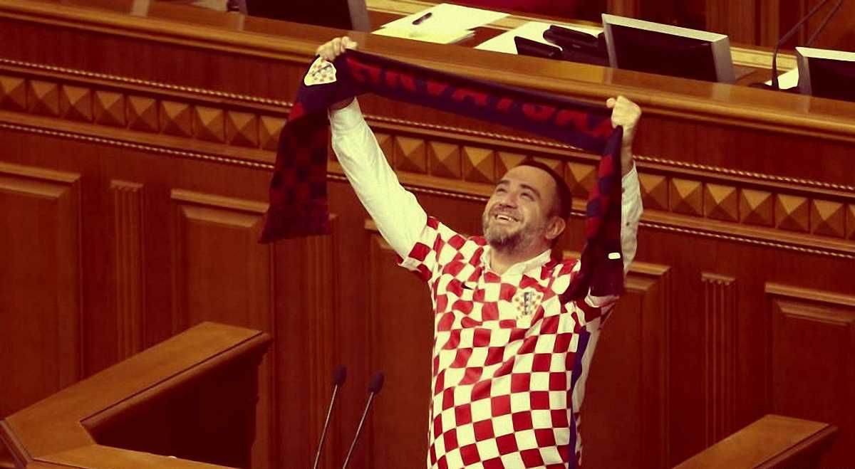 Андрій Павелко у шатах збірної Хорватії / Фото Олександра Космача