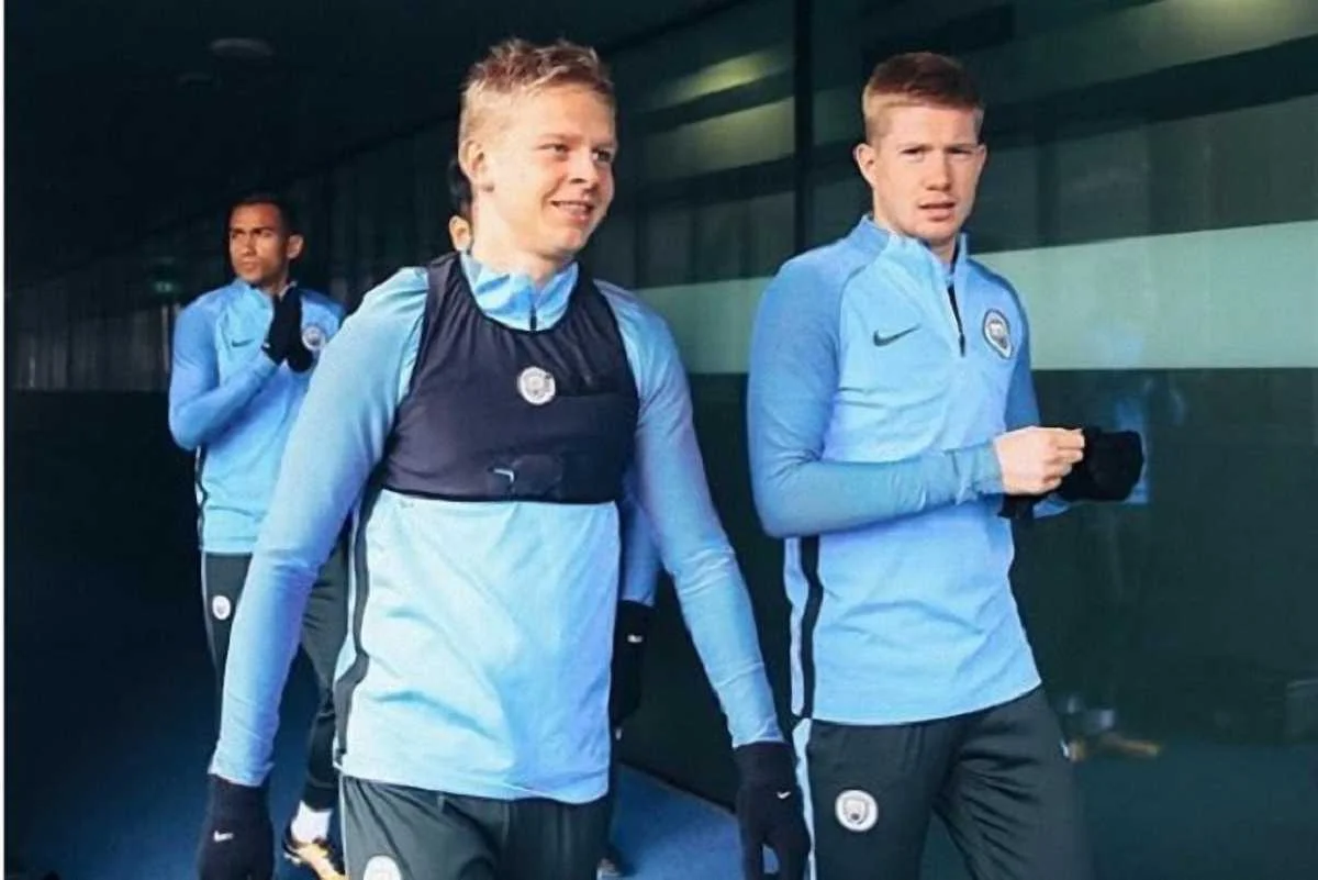 Зинченко на тренировке Манчестер Сити / фото с Инстаграм