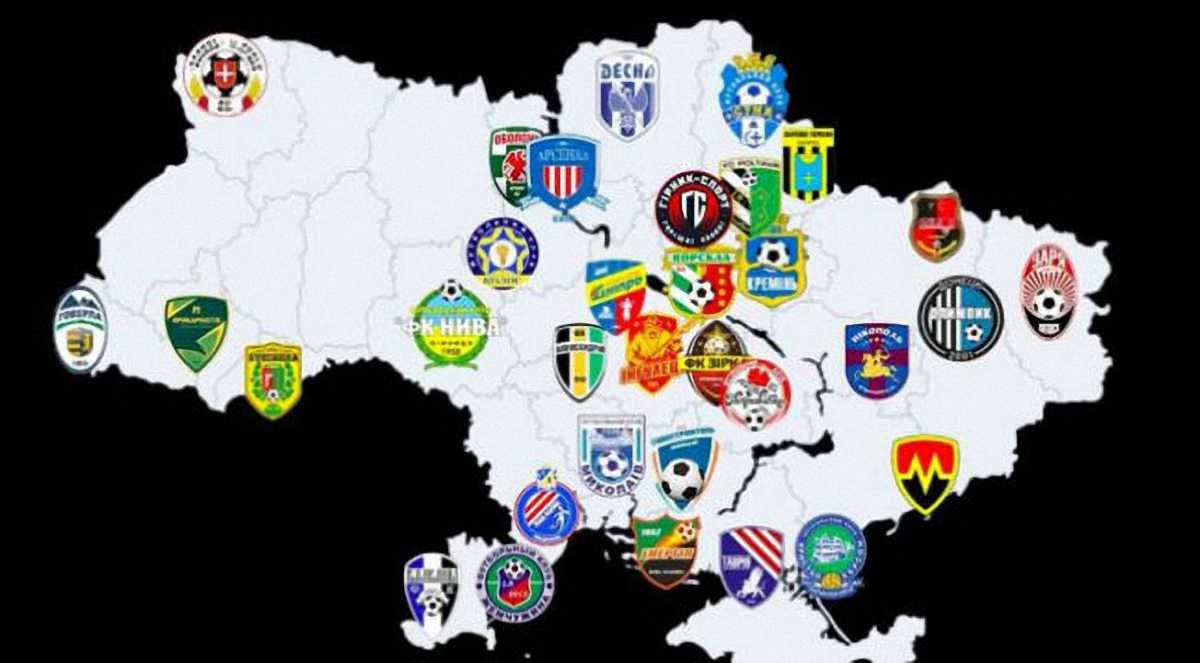 Карта підозрюваних клубів в організації договірних матчів / офіційний сайт МВС