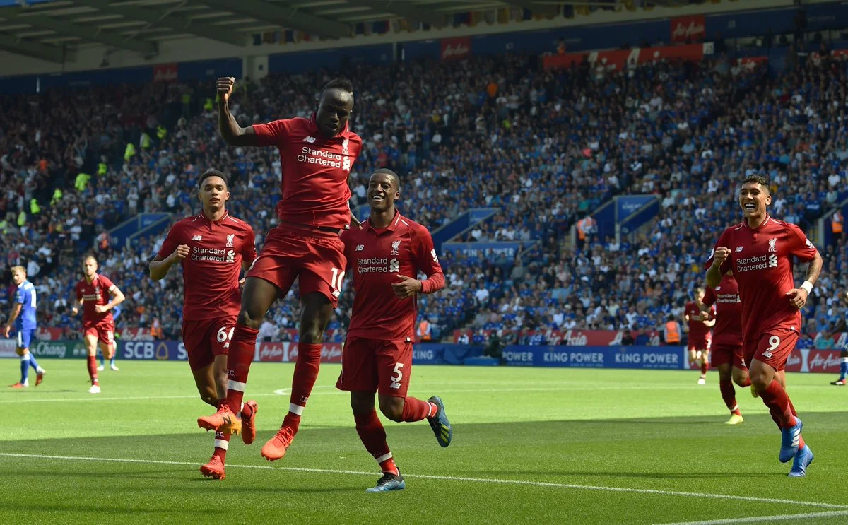 Мане святкує перший гол в матчі