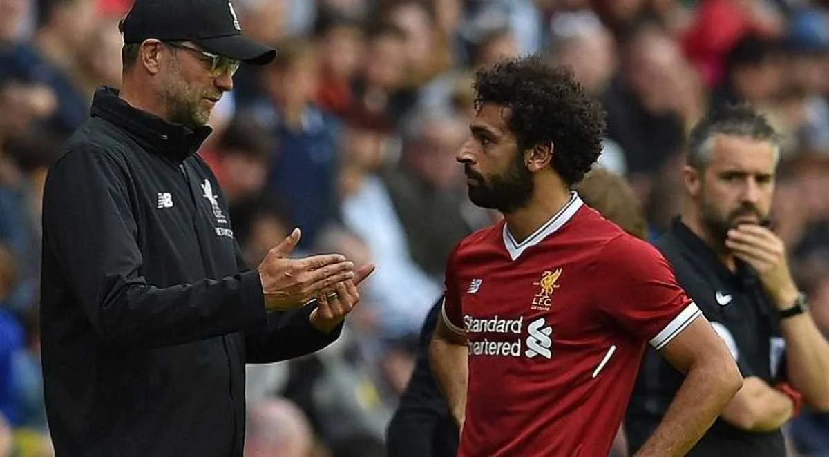 Юрген Клопп и Мохамед Салах / Фото AFP