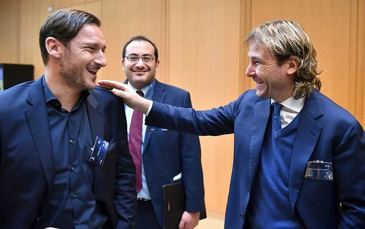 Тотти и Недвед / соцсети