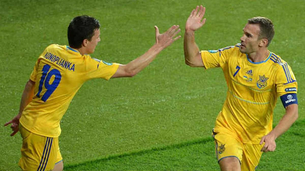 Коноплянка та Шевченко на Євро-2012 / фото із соцмереж