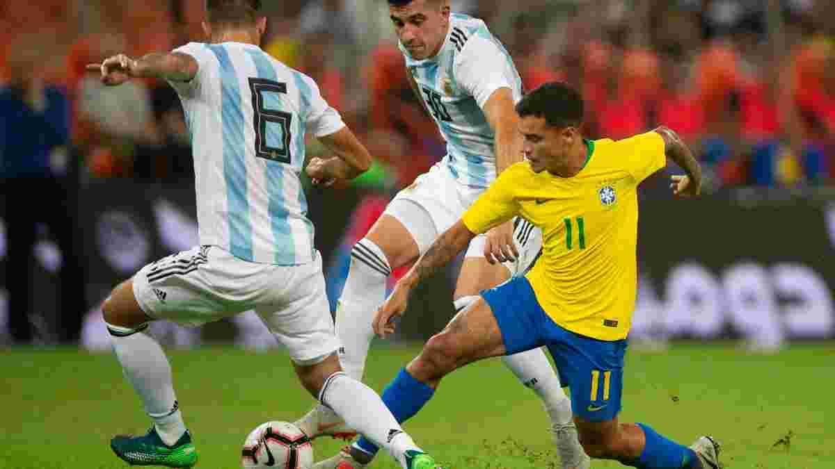 Бразилия вырвала победу над Аргентиной в товарищеском матче
