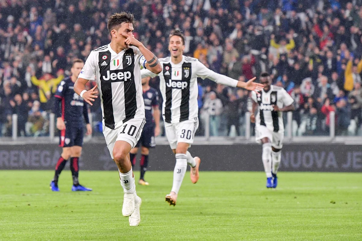 Дибала святкує забитий гол / офіційний твіттер ФК Ювентус