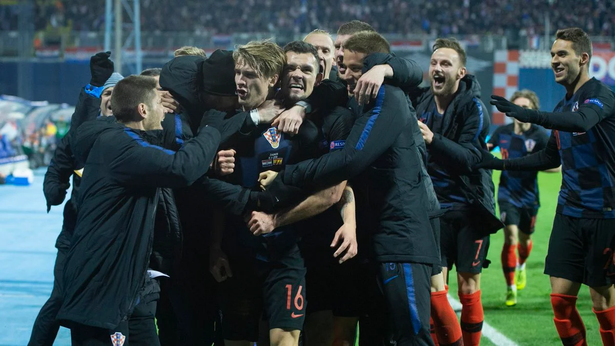 Радость хорватов / твиттер сборной Хорватии