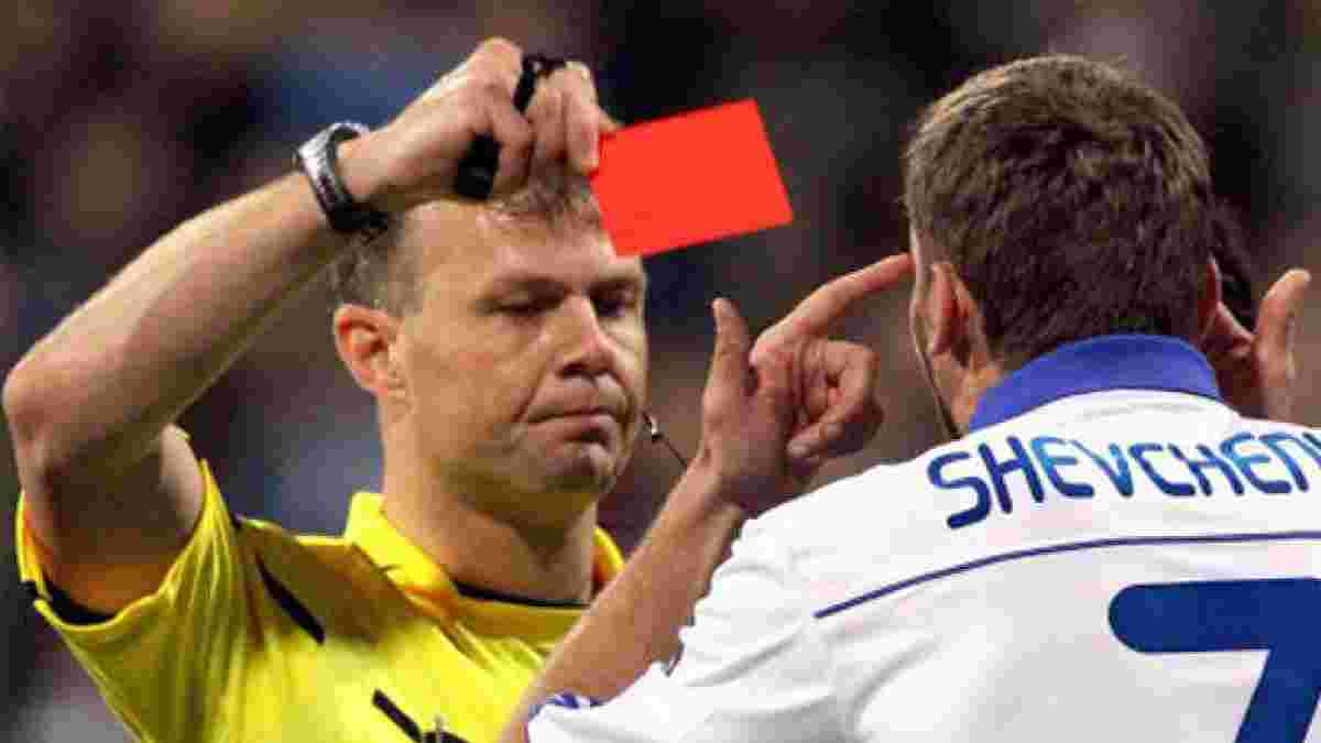 Шахтер – Лион: матч будет судить арбитр, который показал Шевченко единственную красную карточку в его карьере