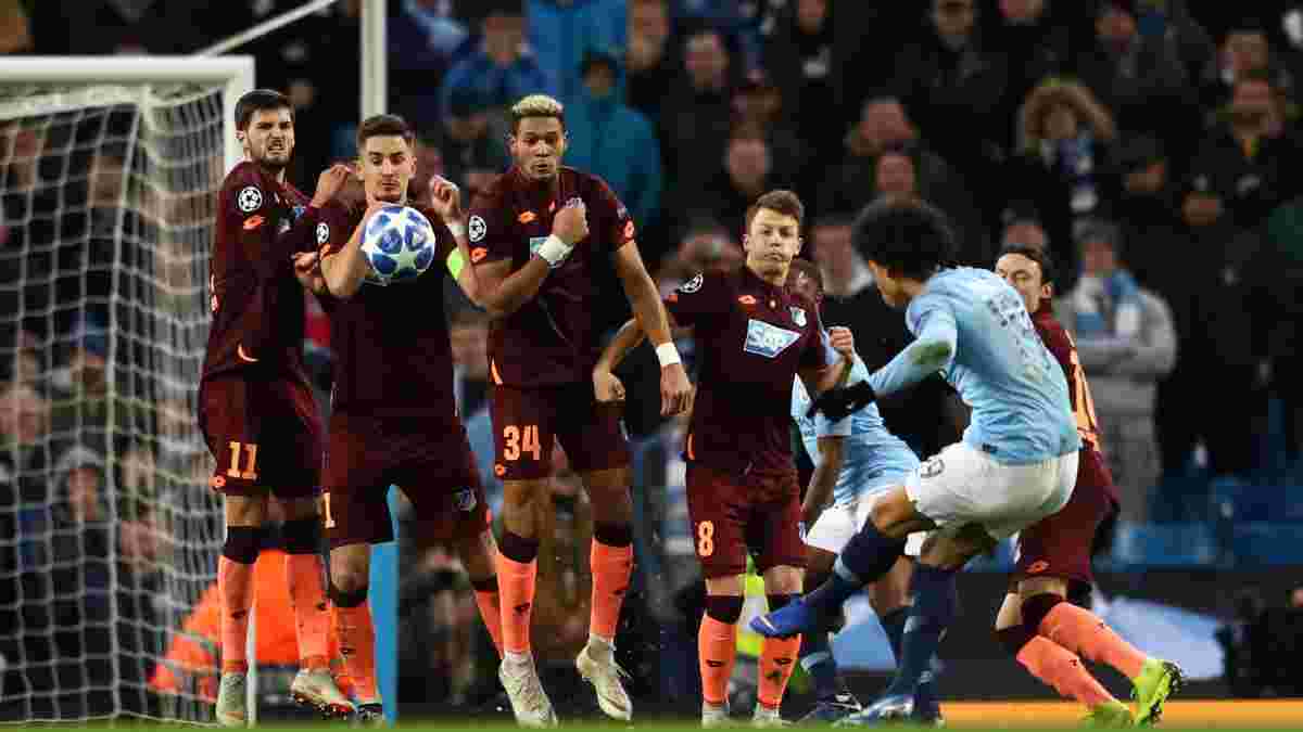 Манчестер Сити – Хоффенхайм: Сане забил невероятный гол со штрафного
