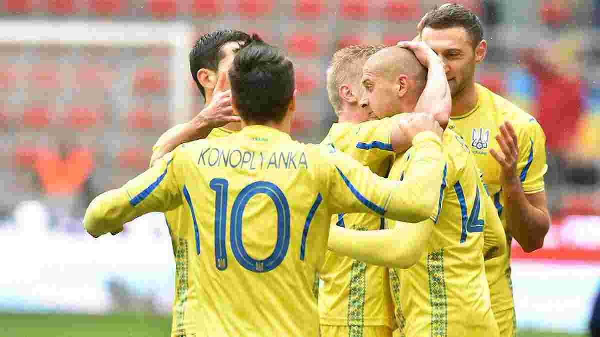 Украина сохранила свое место в обновленном рейтинге ФИФА
