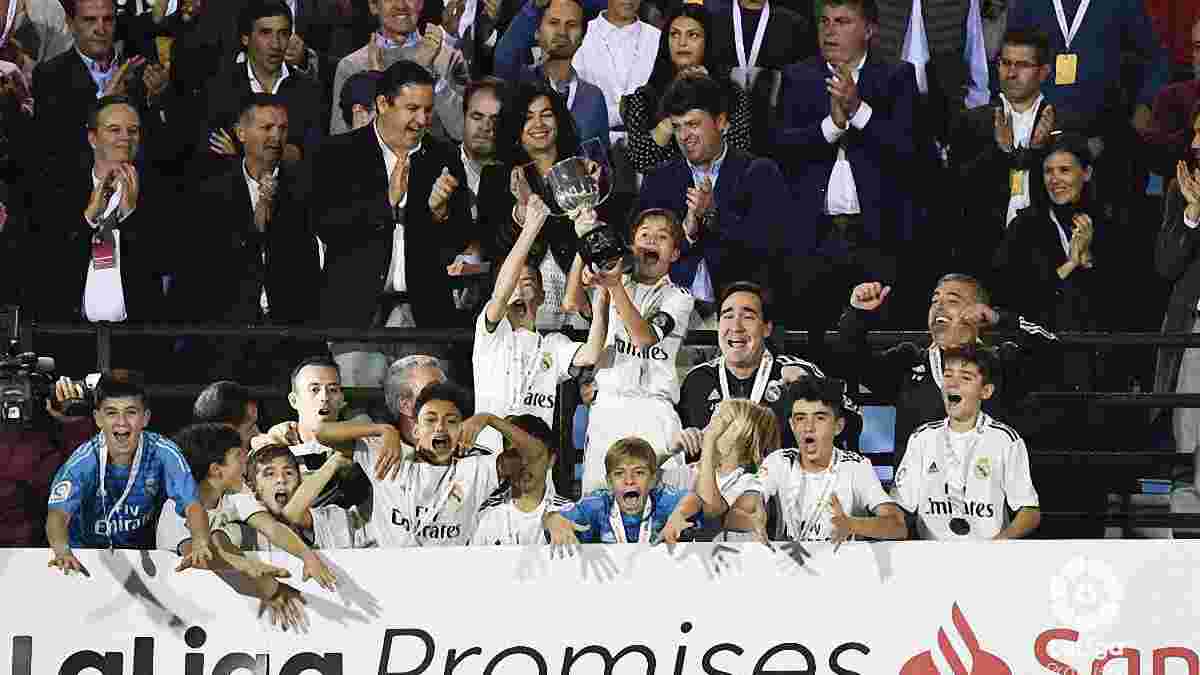 Голкипер юношеской команды Реала выполнил сумасшедший двойной сейв в финале "LaLiga Promises" против Интера