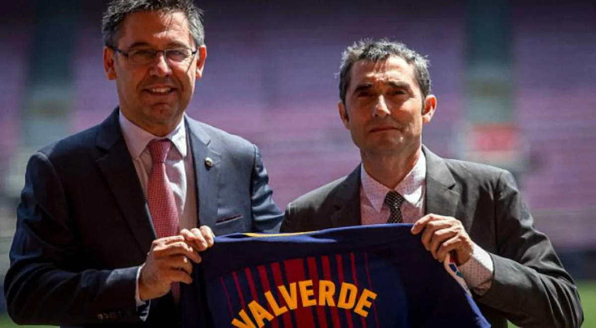 Хосеп Мария Бартомеу и Эрнесто Вальверде / Фото ФК Барселона