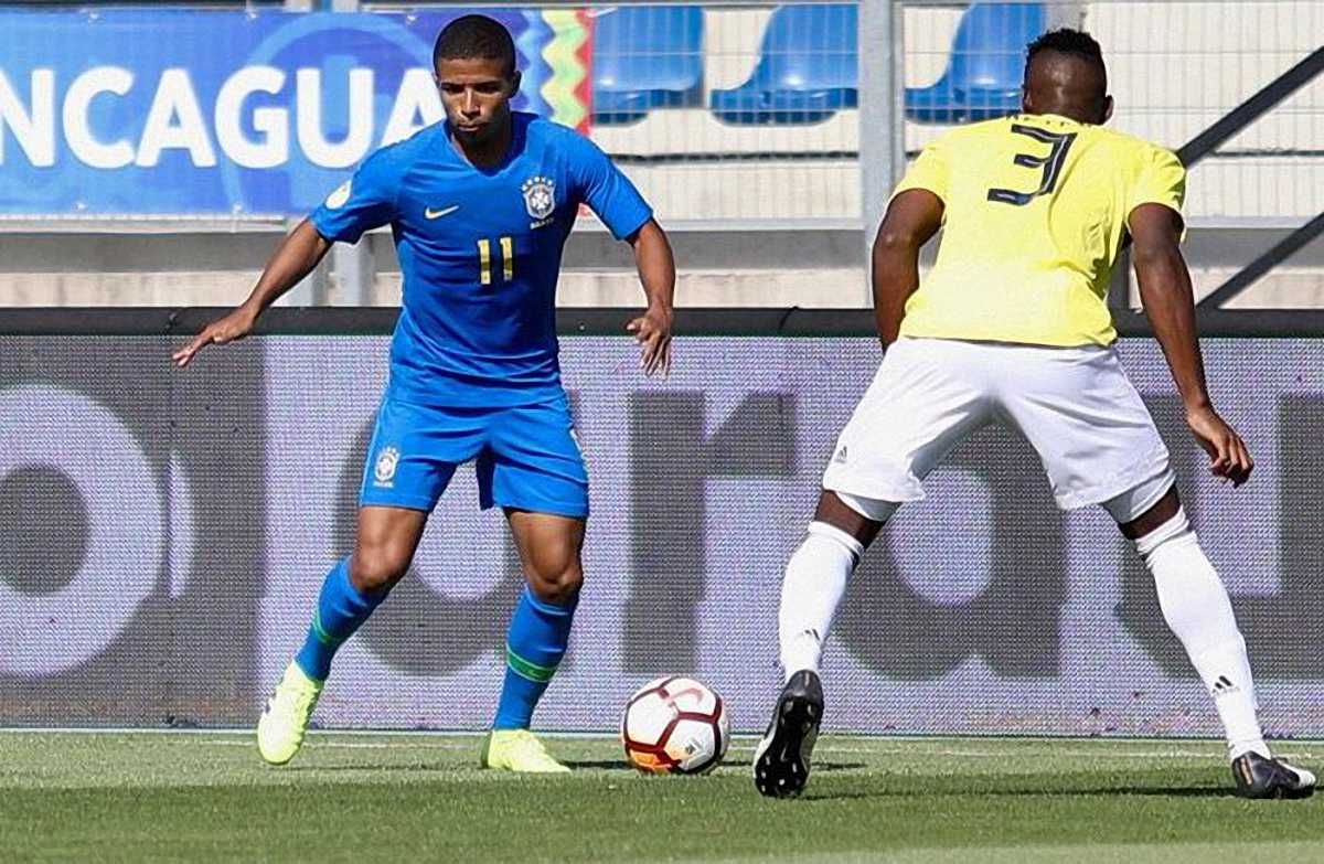 Маркіньйос Сіпріано в матчі Бразилія U-20 – Колумбія U-20