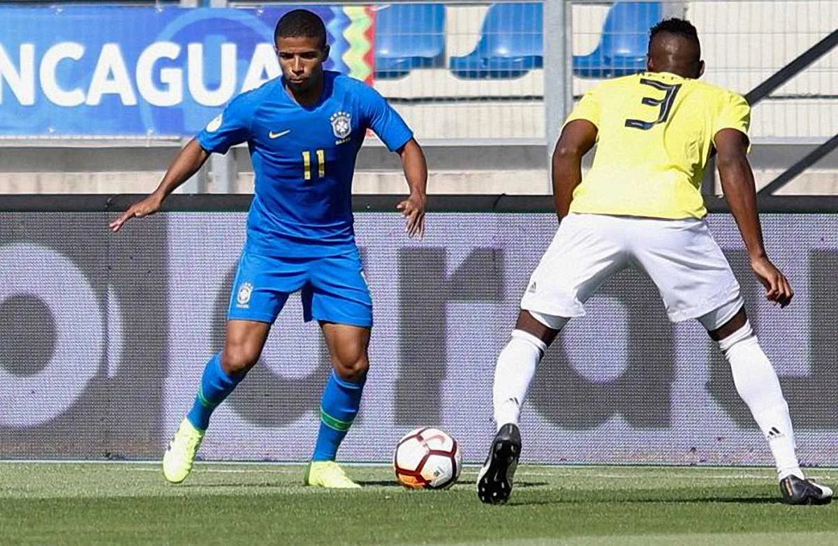 Маркиньос Сиприано в матче Бразилия U-20 – Колумбия U-20