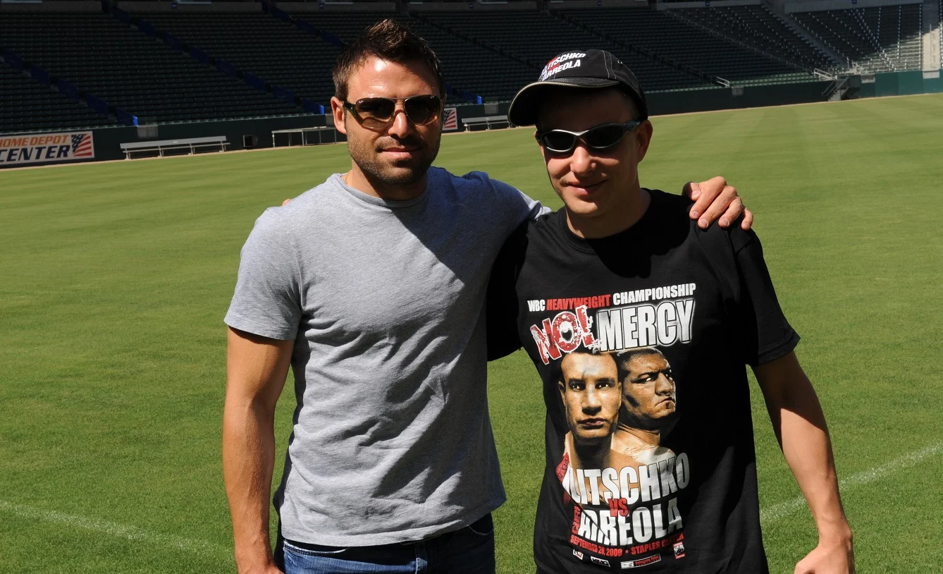 Дмитро Коваленко (ліворуч) з автором інтерв'ю