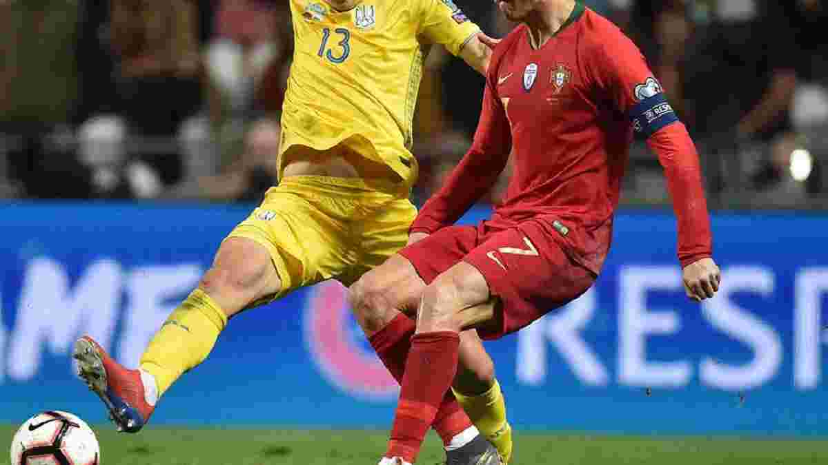 Миколенко ответил на слова Роналду, который обвинил украинца в слишком грубой игре в матче Португалия – Украина