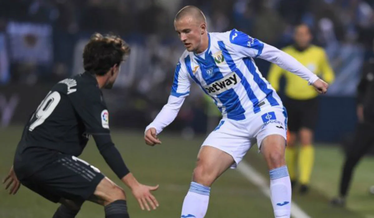 Василь Кравець в матчі з Реалом / фото: ФК Леганес