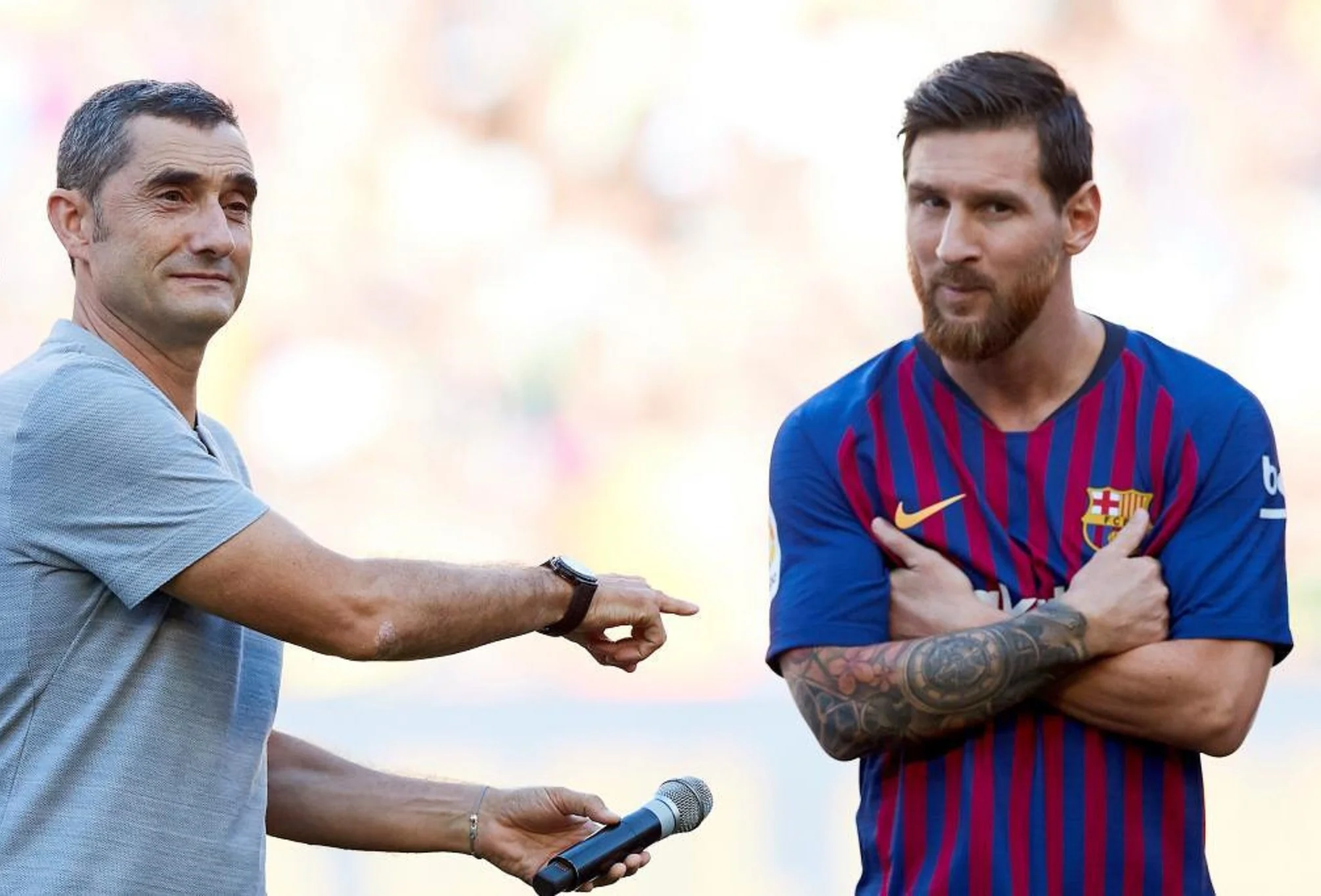 Ернесто Валвьерде та його перший капітан Лео Мессі