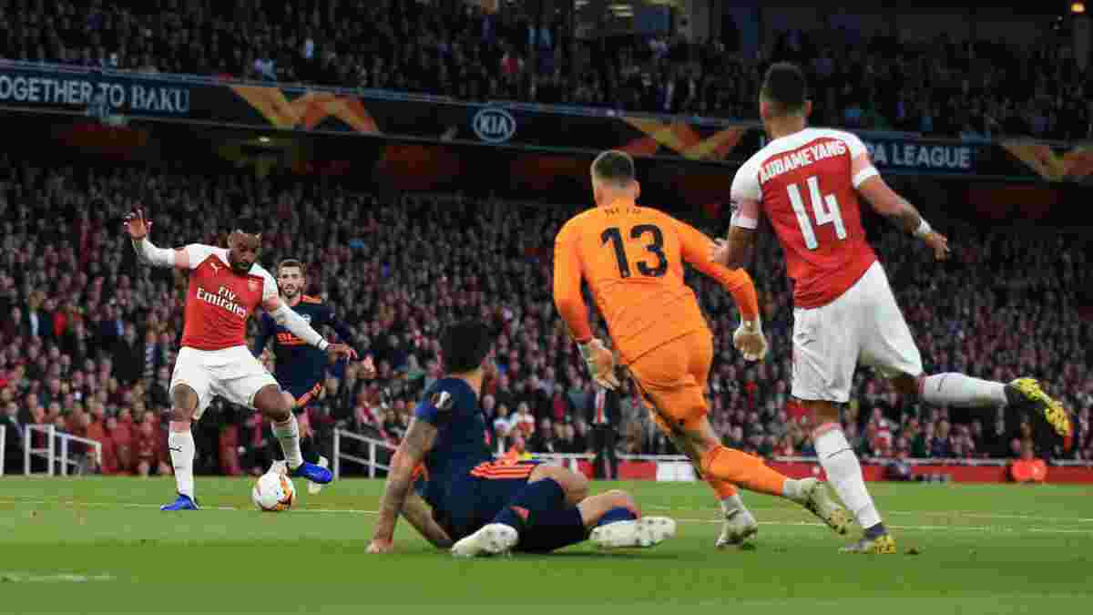 Арсенал одержал волевую победу над Валенсией в первом матче 1/2 финала Лиги Европы