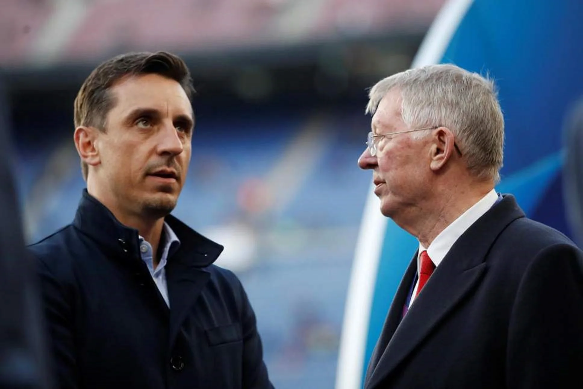 Гарі Невілл та Алекс Фергюсон / Фото Evening Standard