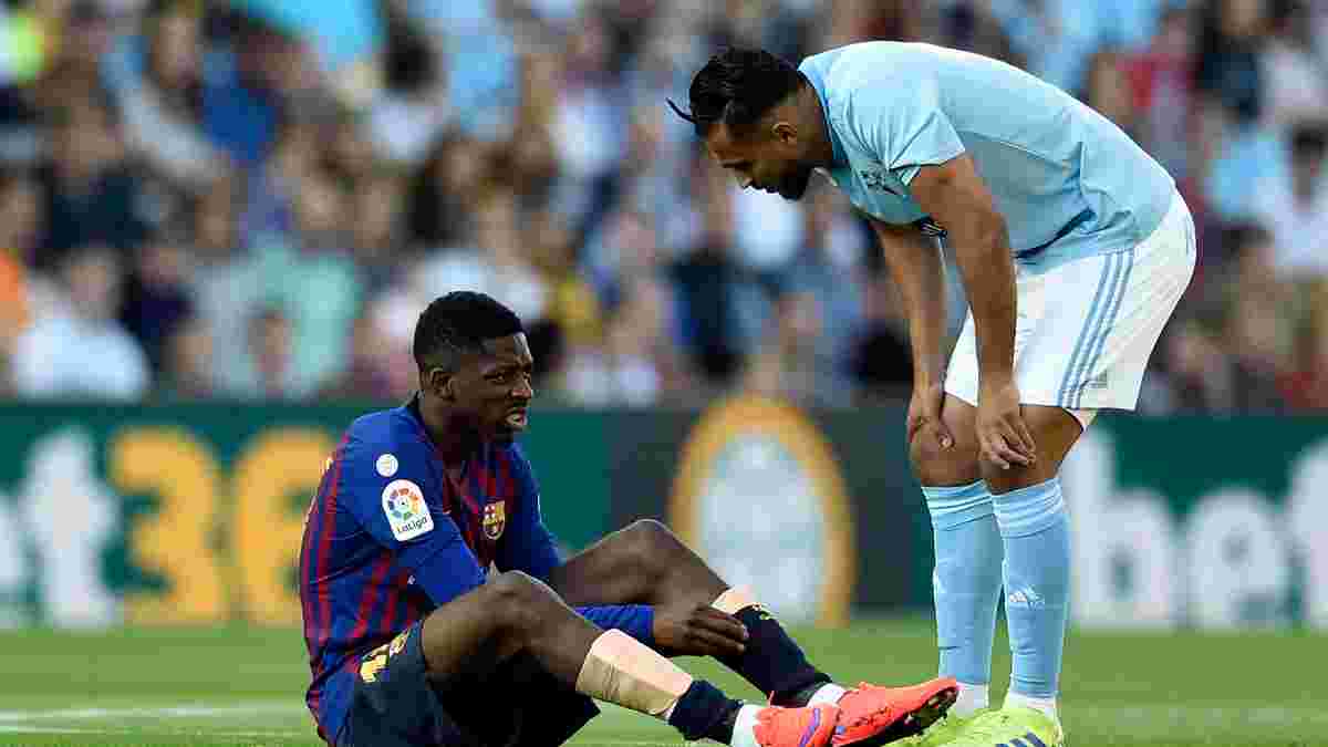 Сельта – Барселона: Дембеле получил травму на 25-й секунде матча