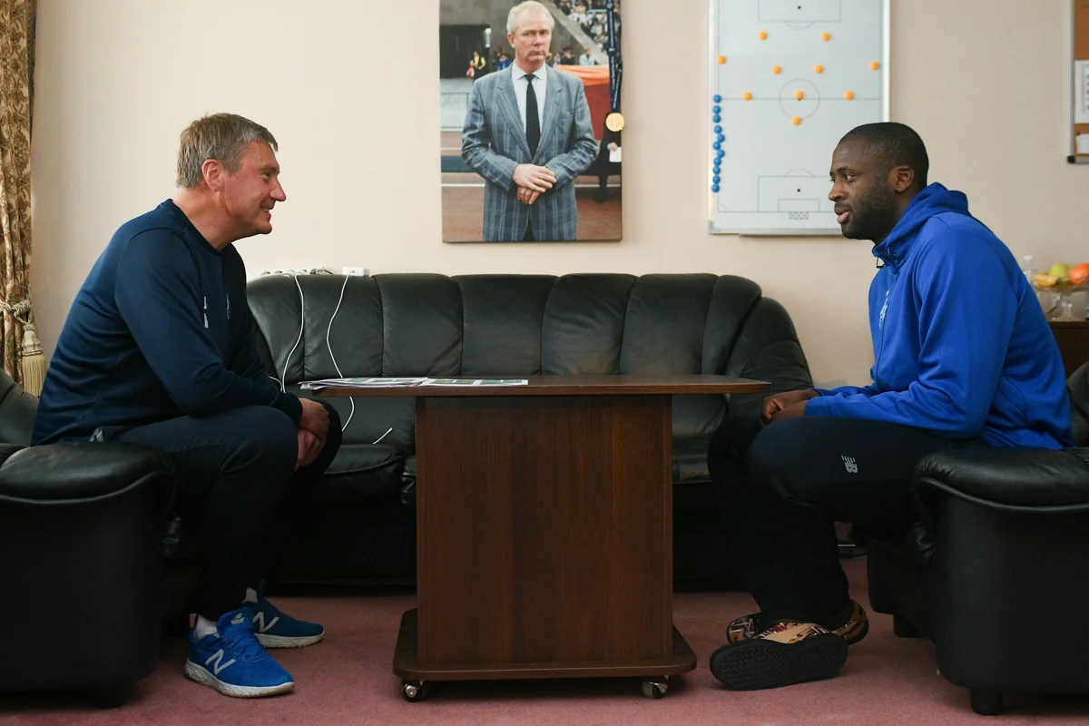 Олександр Хацкевич та Яя Туре/ фото: ФК Динамо