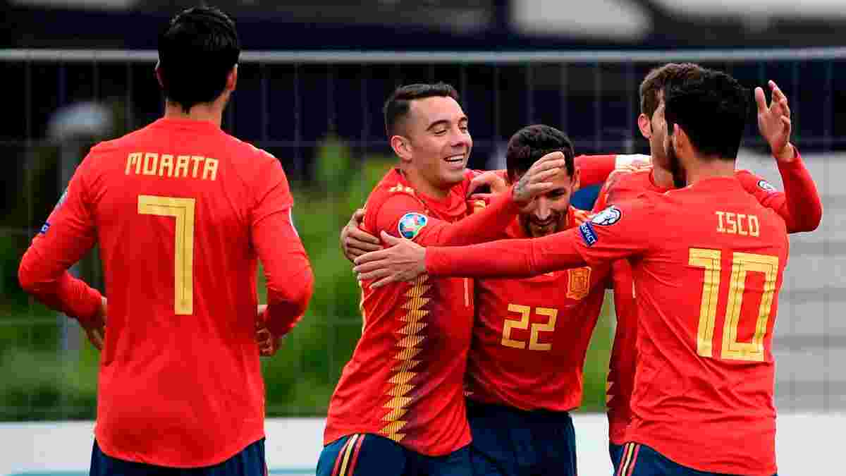 Евро-2020: Испания разгромила Фарерские острова, Польша переиграла Северную Македонию