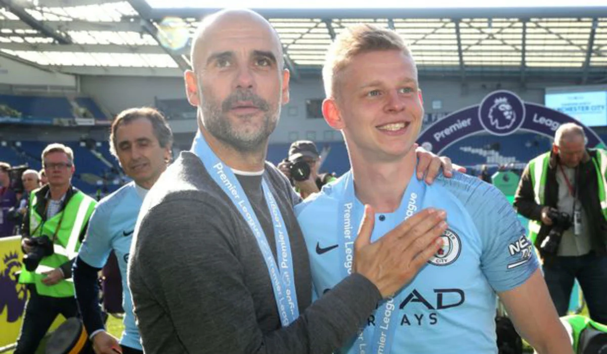 Олександр Зінченко та Хосеп Гвардіола / ФК Манчестер Сіті